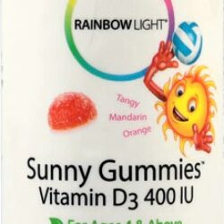 Rainbow Light Sunny Gummies™ Vitamina D3 Laranja Tangy - 400 UI - 60 Gomas Sabor Laranja