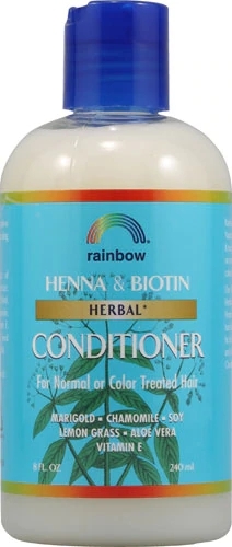 Condicionador Herbal Rainbow Research Henna e Biotina 237g - Cabelos Normais e Tingidos