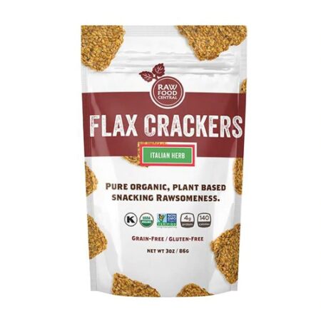 Raw Food Central Organic Flax Crackers Gluten Free Italian Herb -- 3 oz