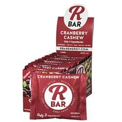 Barras de Cereal RBar Sem Glúten e Veganas Cranberry e Castanha de Caju - 10 Barras (Aprox. 450g)