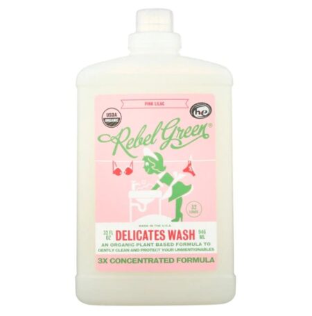 Rebel Green Delicates Wash Laundry Detergent Pink Lilac -- 32 fl oz