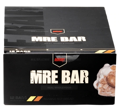 Redcon1 MRE Bar Sabor Banana Nut Bread - Caixa com 12 Unidades (Aprox. 70g cada)