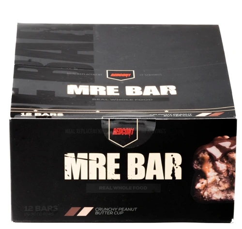 Redcon1 MRE Bar Sabor Manteiga de Amendoim Crocante - Caixa com 12 Unidades (Aprox. 816g)