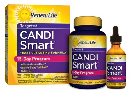 Renew Life Adult Cleanse - CandiSmart™ Yeast Cleansing Program - 2 Part 15 Day Program -- 60 Vegetable Capsules + 1 fl oz Tincture