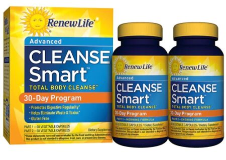 Renew Life Adult Cleanse - CleanseSMART™ Total Body Cleanse Advanced - 2 Part 30-Day Program -- 120 Vegetable Capsules