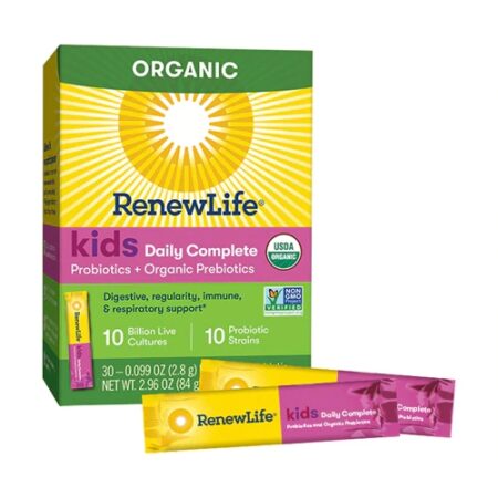 Renew Life Kids Daily Complete Probiotics plus Organic Prebiotics -- 10 billion CFU - 30 Packets