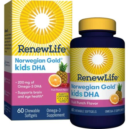 Renew Life Kids DHA Omega-3 Fruit Punch -- 60 Chewable Softgels