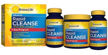 Renew Life Rapid Cleanse - Total Body Cleanse - Digestive Detox with Fiber 7 Day Program -- 1 Kit