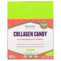 Reserveage Nutrition Collagen Candy Goma Sabor Maçã Verde - 20 Stickpacks