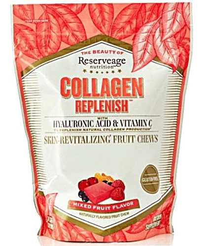 Reserveage Nutrition Collagen Replenish™ Gomas Revitalizantes Pele Sabor Frutas Mistas - 60 Gomas Mastigáveis