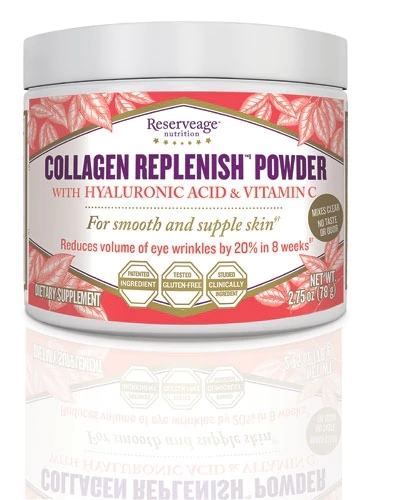 Reserveage Nutrition Collagen Replenish™ com Ácido Hialurônico e Vitamina C - 78g