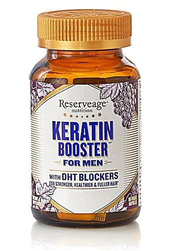 Reserveage Nutrition Keratin Hair Booster™ para Homens - 60 Cápsulas | Saúde Capilar Avançada