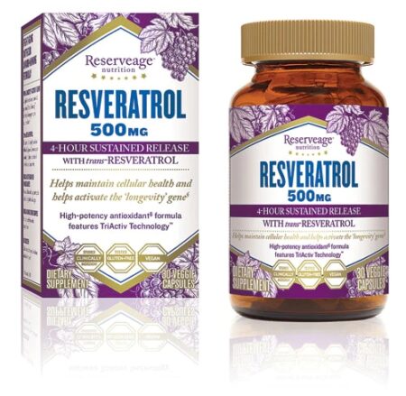 Reserveage Nutrition Resveratrol -- 500 mg - 30 Veggie Caps