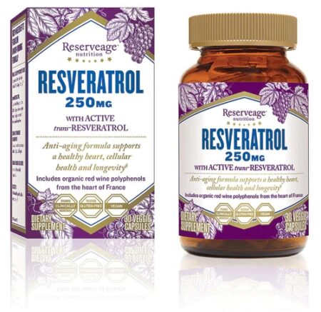 Reserveage Nutrition Resveratrol -- 250 mg - 30 Veggie Caps