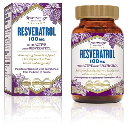 Reserveage Nutrition Resveratrol -- 100 mg - 60 Veggie Caps