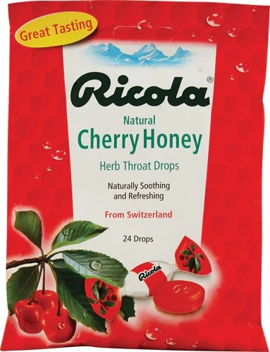 Ricola Pastilhas para Garganta Sabor Cereja e Mel - 24 Unidades