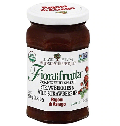 Geleia Orgânica Rigoni di Asiago Fiordifrutta Morango e Morango Silvestre - 250g