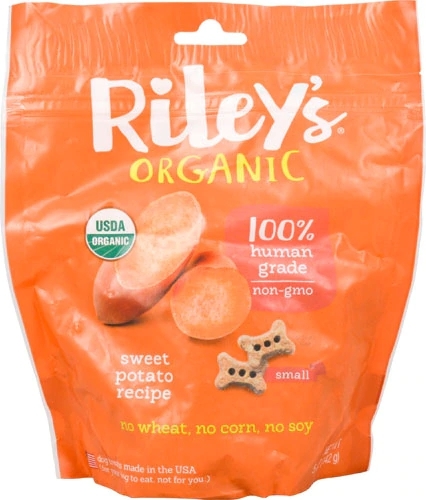 Riley's Organics Petiscos de Batata Doce para Cães Pequenos - 142g