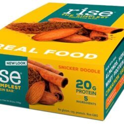 Rise Foods Whey Protein 20G Barra Snickerdoodle Sem Glúten - Caixa com 12 Unidades