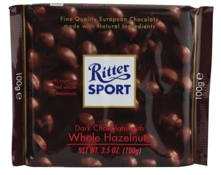 Ritter Sport Dark Chocolate with Whole Hazelnuts -- 3.5 oz