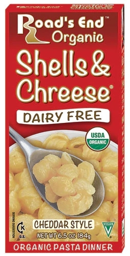 Macarrão Integral Road's End Organics Shells & Chreese® Sabor Cheddar - 184g