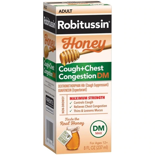 Robitussin Mel Tosse + Congestão Peitoral DM Máxima Potência 237ml - Alívio Rápido e Eficaz