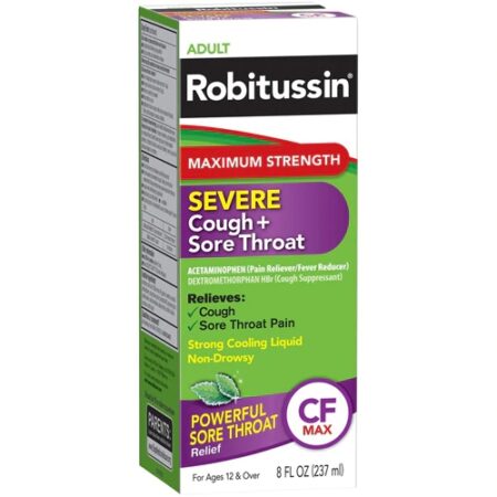 Robitussin Severe Cough & Sore Throat -- 8 fl oz