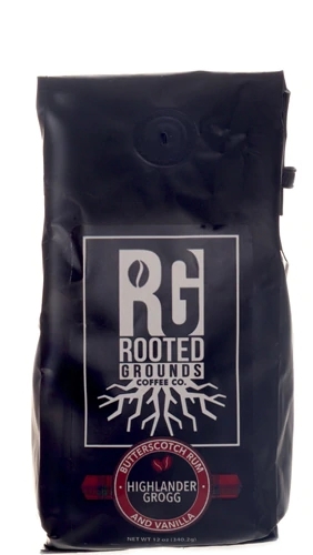 Café Moído Rooted Grounds Highlander Grogg - Butterscotch, Rum e Baunilha - 340g
