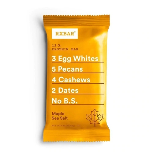 RXBAR Barra de Proteína Maple Sea Salt 12g de Proteína - Caixa com 12 Unidades