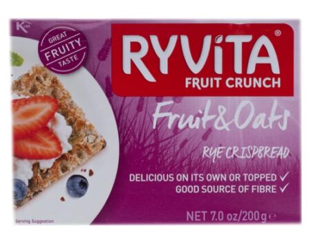 Ryvita Fruit Crunch Rye Crispbread Fruit & Oats -- 7 oz