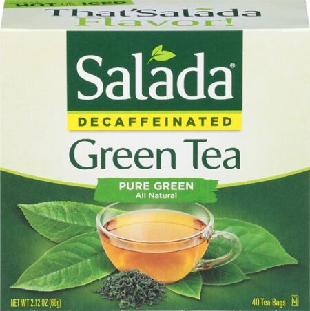 Salada Green Tea Naturally Decaffeinated Pure Green -- 40 Tea Bags