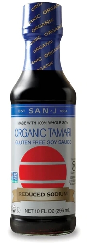 Molho Tamari San-J Orgânico Reduzido em Sódio e Sem Glúten - 296ml