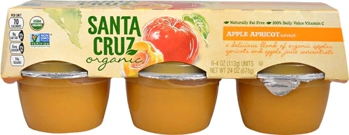 Purê de Maçã com Damasco Orgânico Santa Cruz 113g - Sabor Pura Fruta