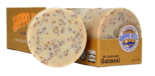Sabonete Cremoso Glycerine Old Fashioned Oatmeal Sappo Hill 1 Barra (Aprox. 140g) - Limpeza e Hidratação Profunda