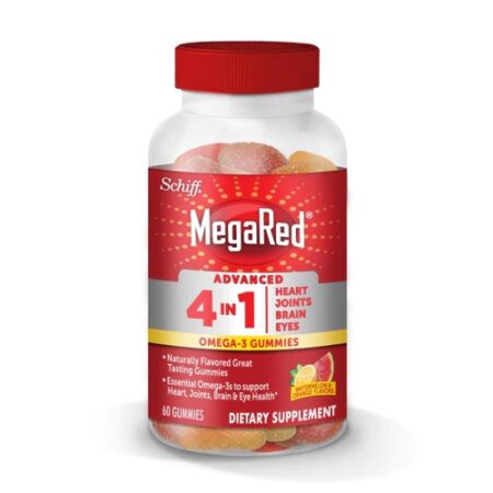 Schiff MegaRed Advanced 4 in 1 Omega-3 Gummies Watermelon and Orange -- 60 Gummies