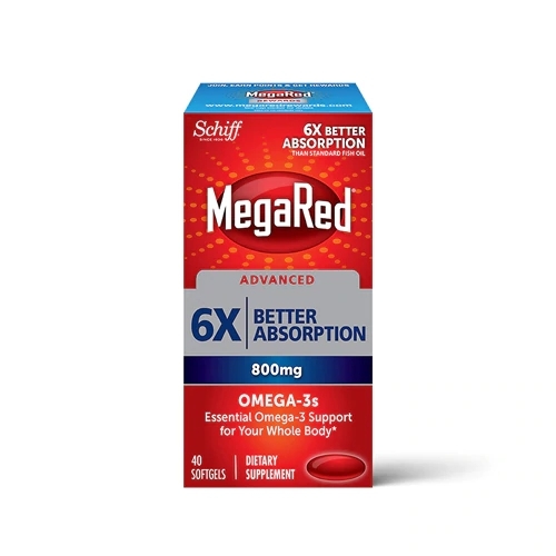 Schiff MegaRed Advanced 6X Triple Absorption Ômega 3 - 800mg com 40 Cápsulas Gelatinosas