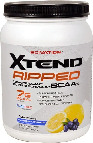 Scivation XTEND Ripped Blueberry Lemonade - 30 Porções - Queima Gordura e Recuperação Muscular