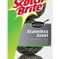 Scotch-Brite Esponja Aço Inoxidável Resistente - Pacote com 3 Unidades (Aprox. 100g)