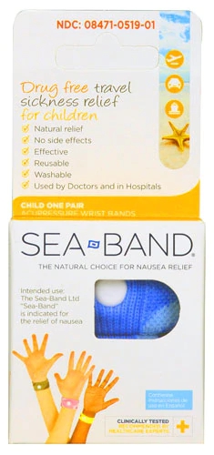 Sea-Band for Children Wristband 1 Pair (Assorted Colors)