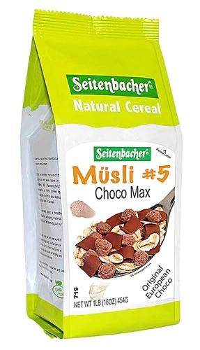 Seitenbacher Musli #5 Choco Max Natural Integral - 454g - Energia e Sabor!