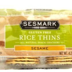 Sesmark Foods Biscoitos de Arroz com Gergelim Sem Glúten 120g - Leve e Crocante