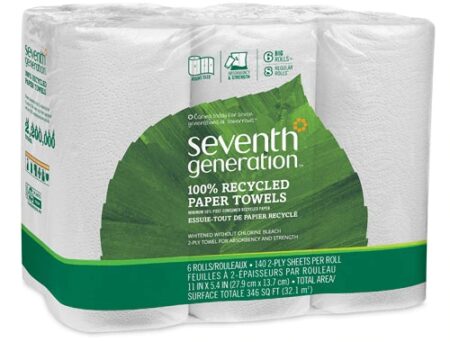 Seventh Generation 100% Recycled Paper Towels -- 6 Rolls