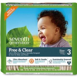 Fraldas Seventh Generation Baby™ Free & Clear Etapa 3: 7-11kg - 31 Unidades - Pele Sensível