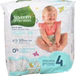 Fraldas Seventh Generation Baby Free & Clear Etapa 4 (10-14 kg) - 27 Unidades