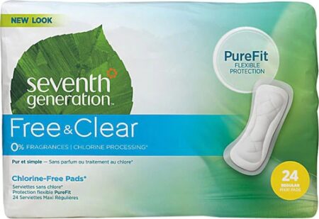 Seventh Generation Chlorine Free Maxi Pads Regular -- 24 Pads