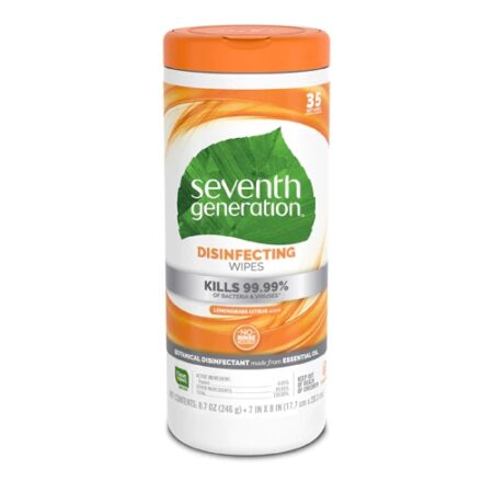 Seventh Generation Disinfecting Wipes Lemongrass and Citrus -- 35 Wipes