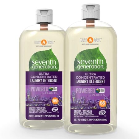 Seventh Generation EasyDose Ultra Concentrated Laundry Detergent Fresh Lavender -- 23 fl oz Each / Pack of 2