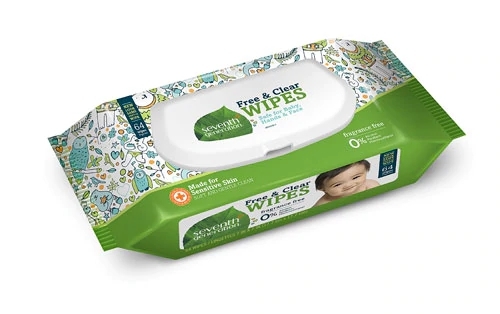 Lenços Umedecidos Seventh Generation Free & Clear Sem Perfume - 64 Unidades (Aprox. 181g)