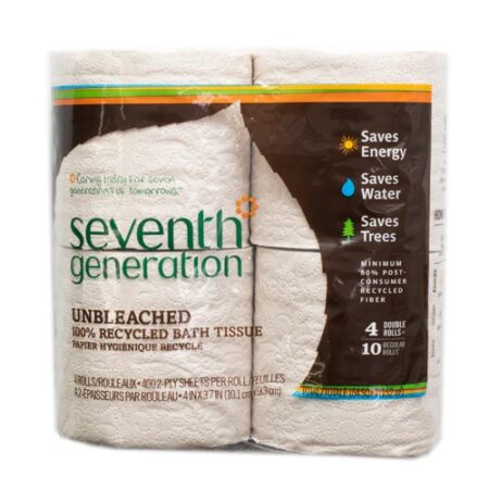 Seventh Generation Unbleached Recycled Bathroom Tissue -- 4 Rolls