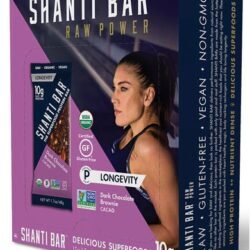 Shanti Bar Barra Proteica Orgânica Chocolate Amargo e Cacau 10g Proteína - Caixa 12 Unidades (Aprox. 50g Cada)